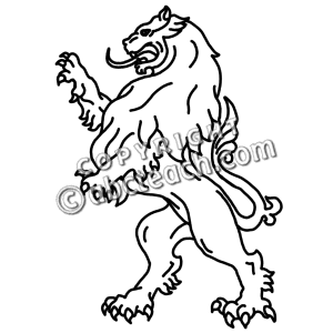 300x300 Medieval Lion Clip Art