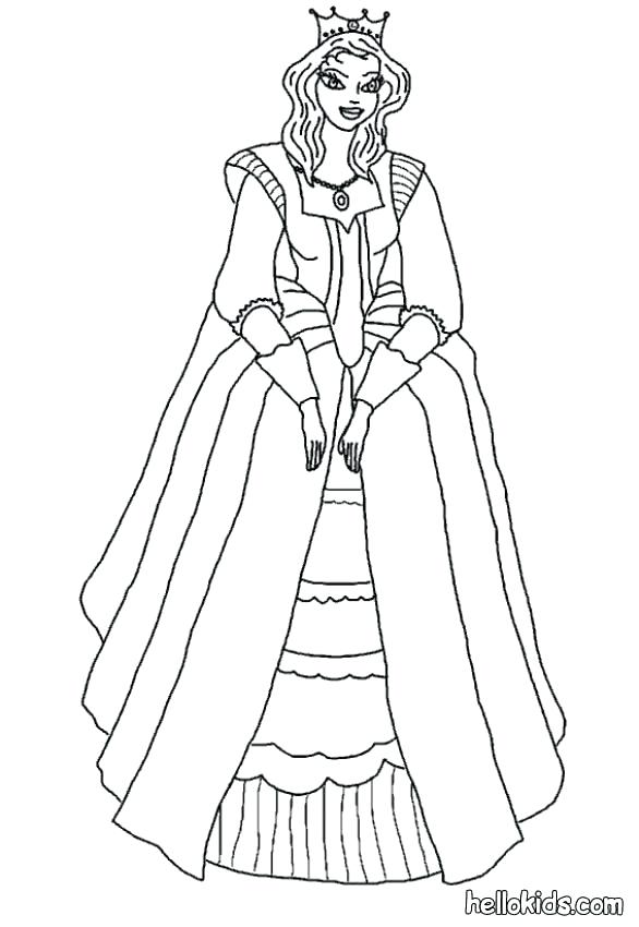 Medieval Princess Coloring Page Coloring Pages
