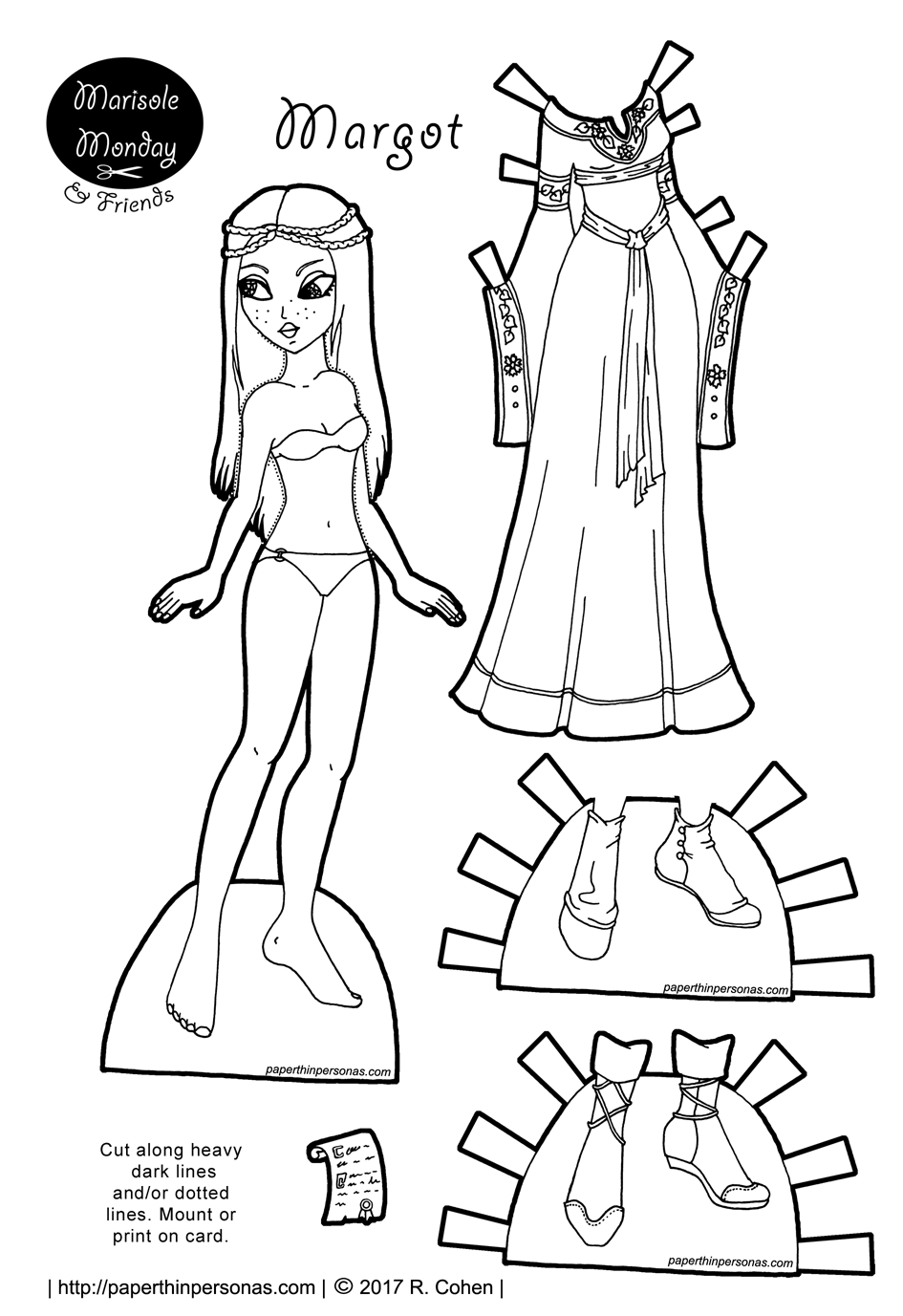 945x1377 Medieval Fantasy Princess Paper Doll To Print In Color Or Black