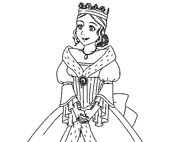 600x470 Medieval Princess Coloring Page
