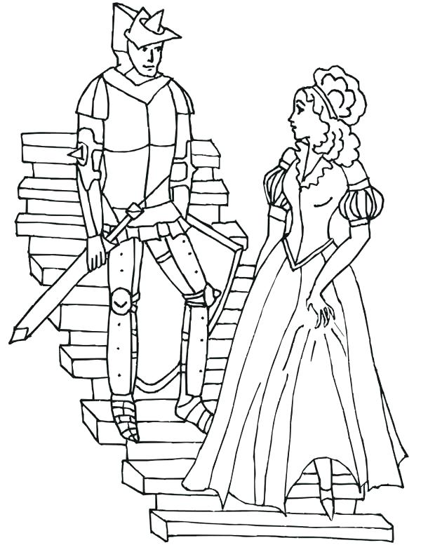 600x777 Medieval Princess Coloring Pages Genesisar.co
