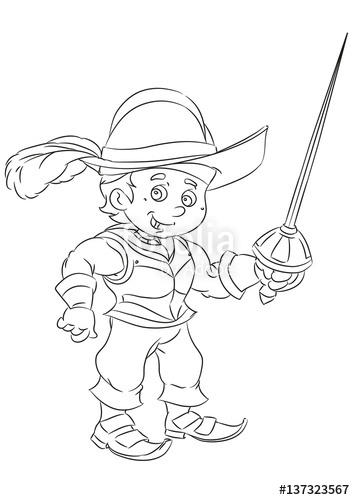 355x500 Happy Smiling Cartoon Medieval Spanish Knight Or Soldier Standing