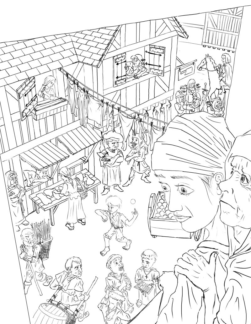 800x1032 Chaotic Medieval Street