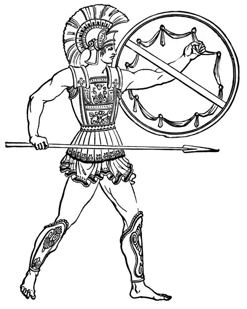 500x626 Drawn Warrior Athenian