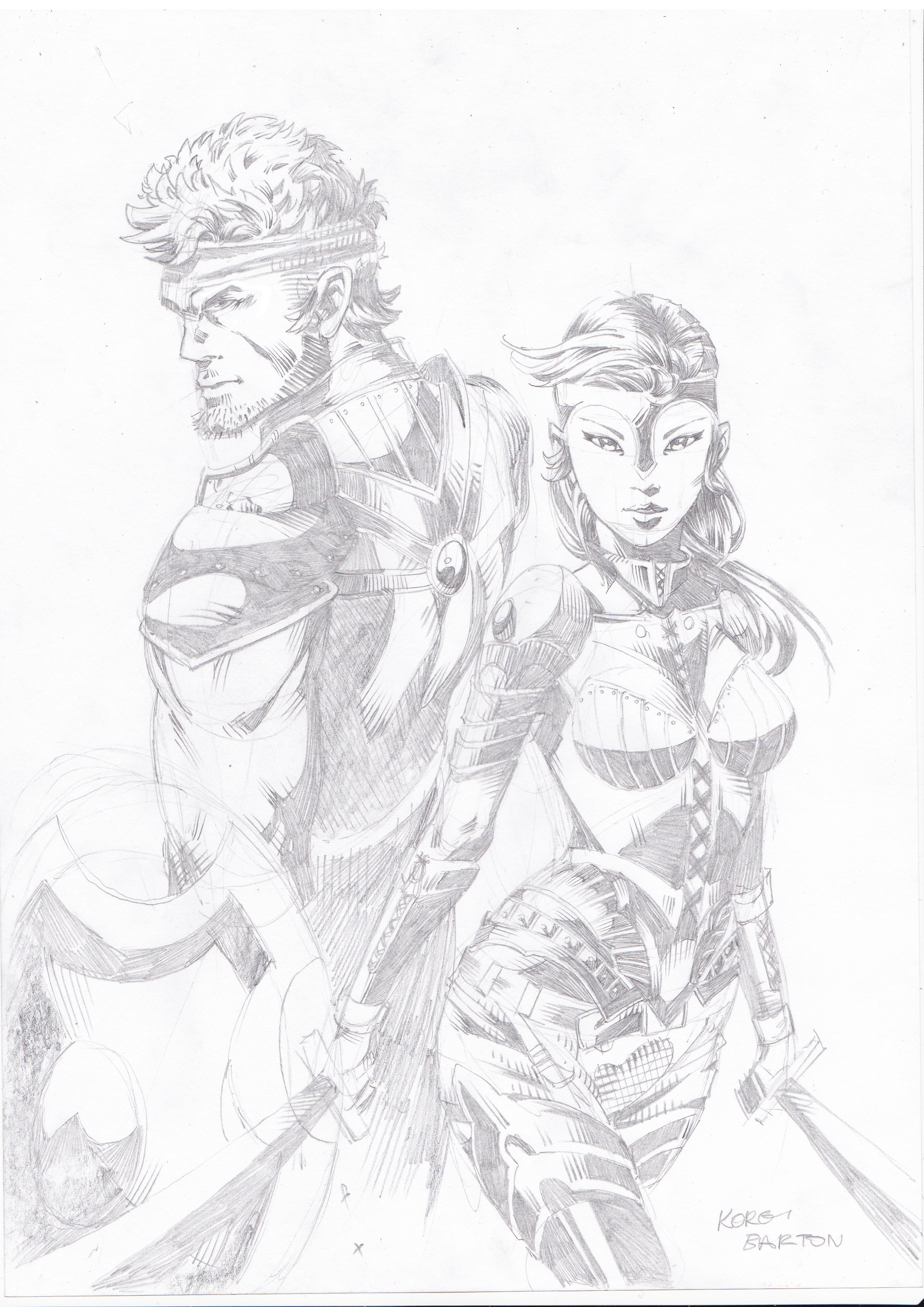 3508x4961 Elve Warriors !! And Some More Fantasy Art Pencils D