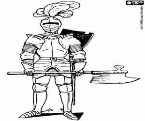 300x250 Knights And Warriors Coloring Pages Printable Games