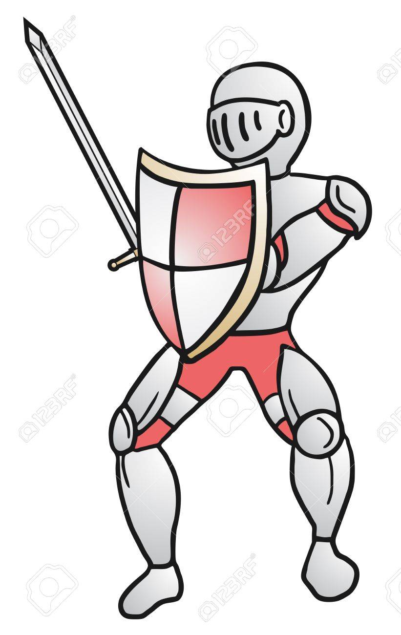821x1300 Medieval Warrior Draw Royalty Free Cliparts, Vectors, And Stock