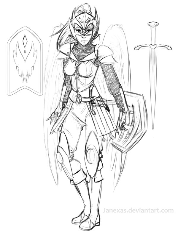 600x776 Angelic Medieval Warrior 6 5 17 By Janexas