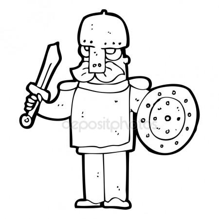 450x450 Man Medieval Warrior Cartoon Stock Vector Yupiramos