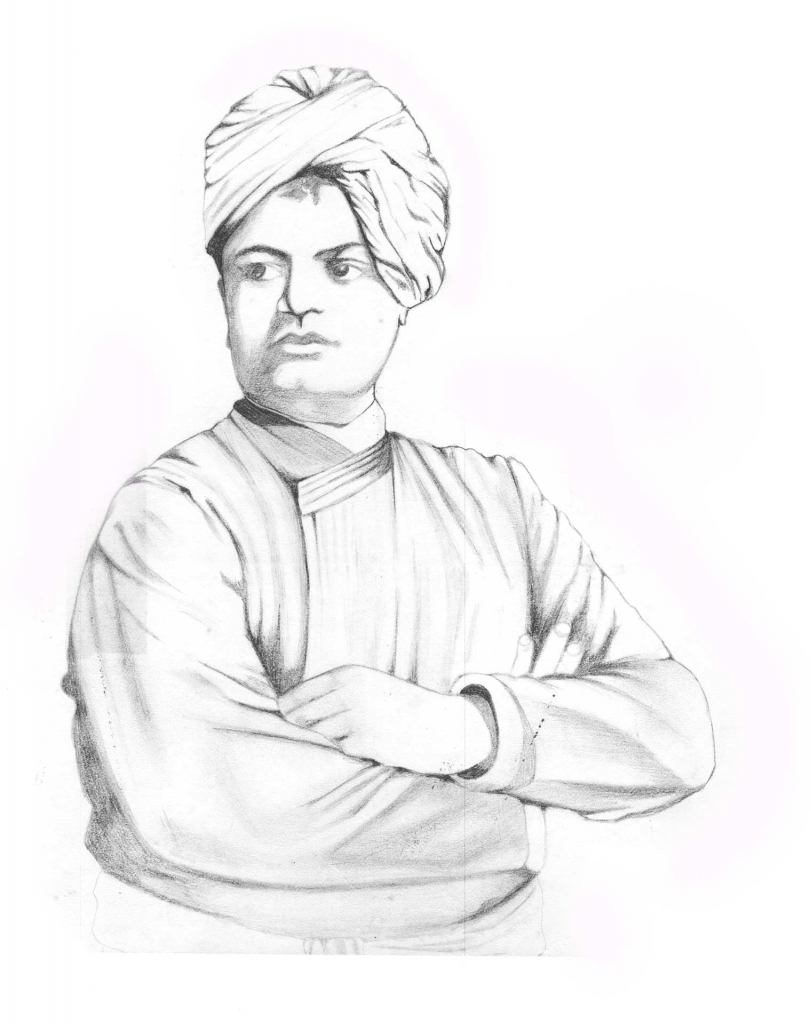 Swami Vivekananda Pencil Drawing