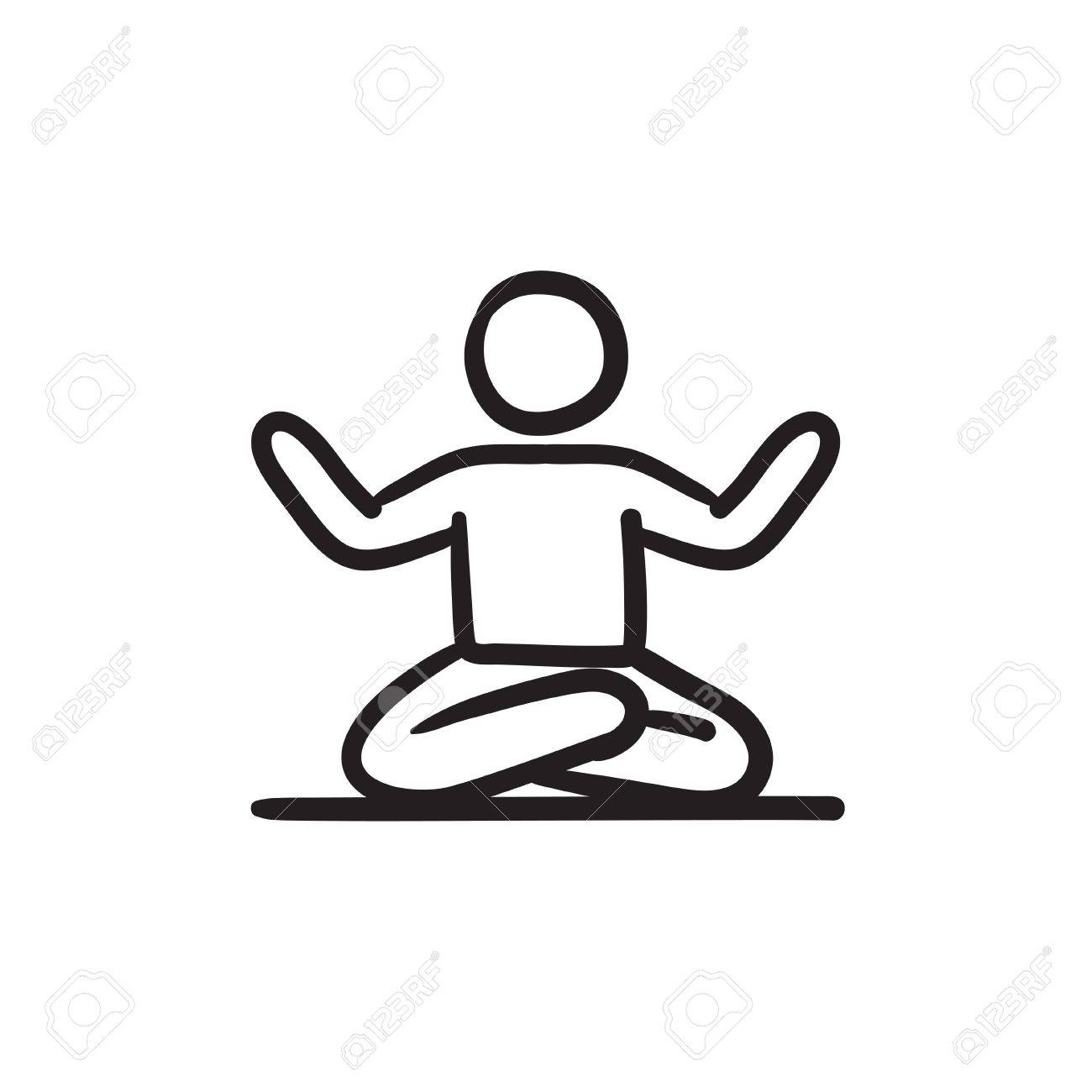 Meditation Pose Drawing at GetDrawings | Free download