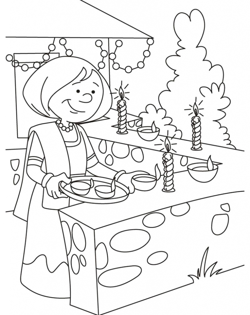 814x1024 Drawing Sketch For Kids Drawings On Diwali Festival For Children