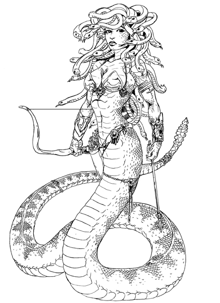 Medusa Drawing at GetDrawings | Free download