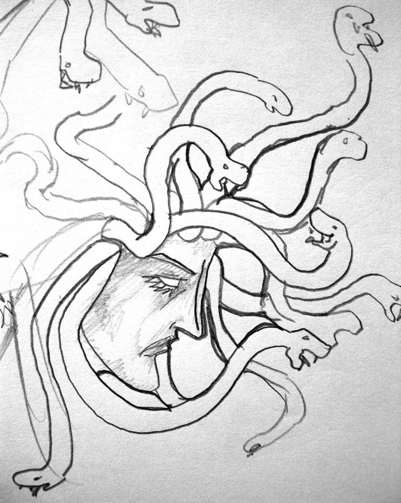 798x1001 Medusa Sketch 005 By Vanouka
