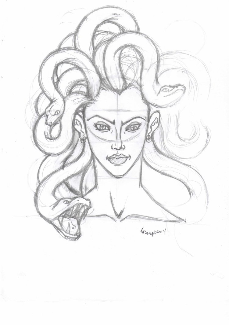 Medusa Head Drawing at GetDrawings | Free download