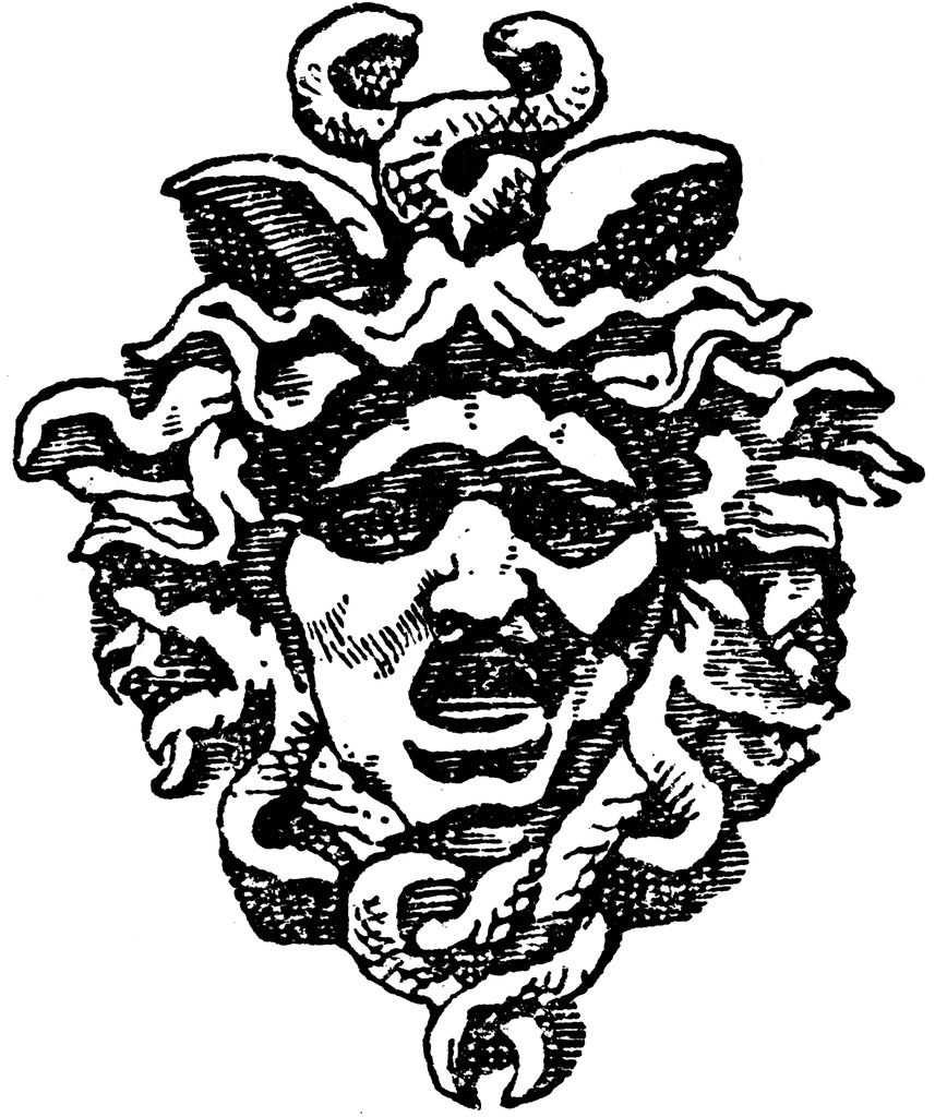857x1024 Tympanum Medusa Head Clipart Etc