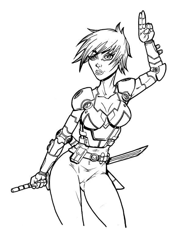 600x766 Metal Medusa Line Art By Kirbbrimstone