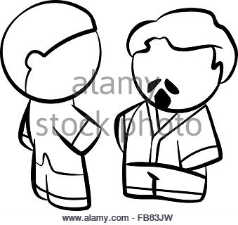 339x320 Line Drawing Of Two Business Men Respectfully Bowing To Eachother