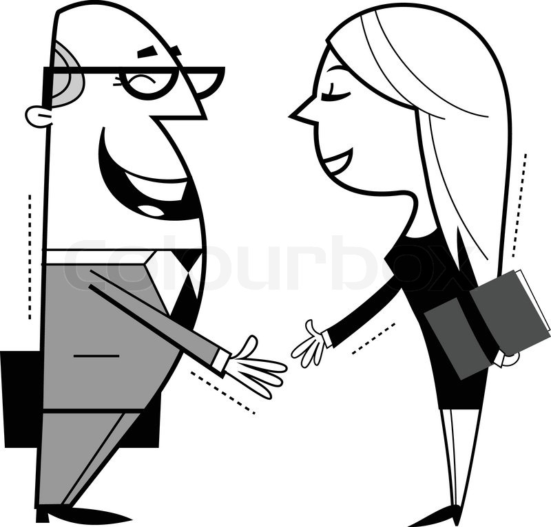 800x766 Shaking Hands Cartoon Illustration Stock Vector Colourbox