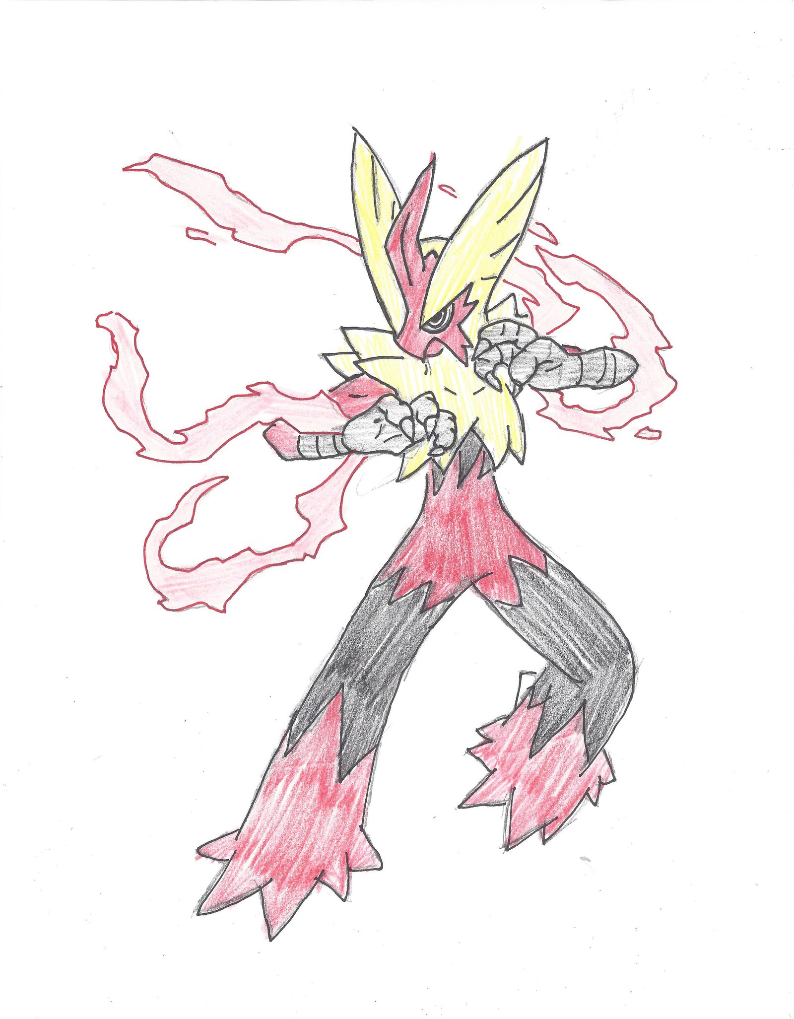 1600x2053 Mega Blaziken By Kingofthekeyblade