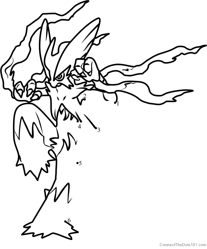 690x830 Pokemon Mega Blaziken Dot To Dot Printable Worksheet