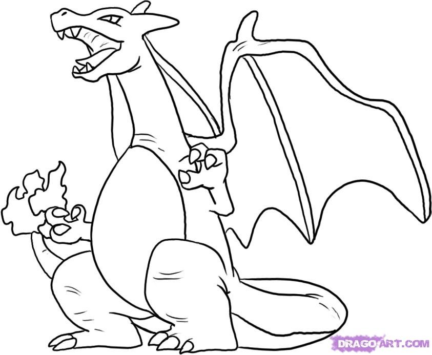 843x693 Pokemon Charizard Coloring Pages