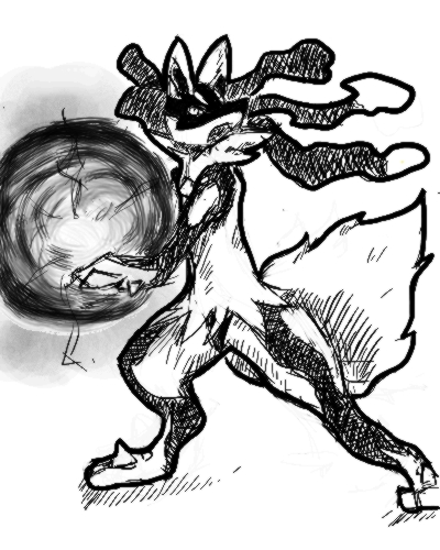 400x500 Mega Evolution Lucario By Counterecho