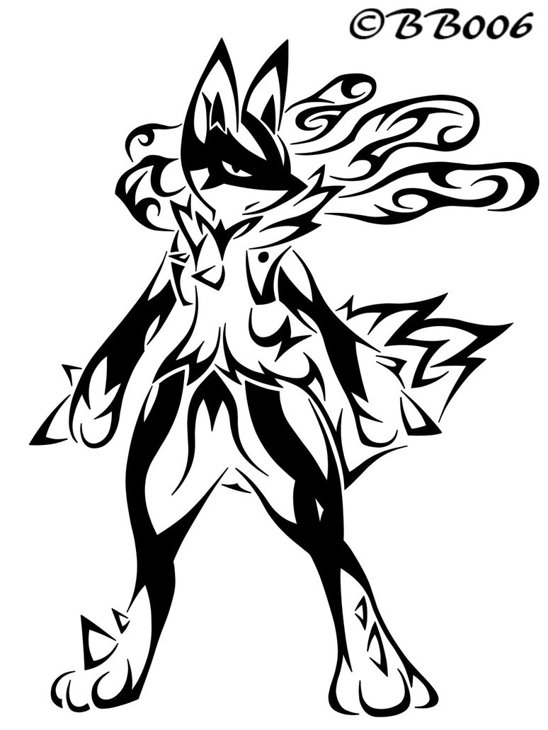 774x1032 Tribal Mega Lucario By Blackbutterfly006