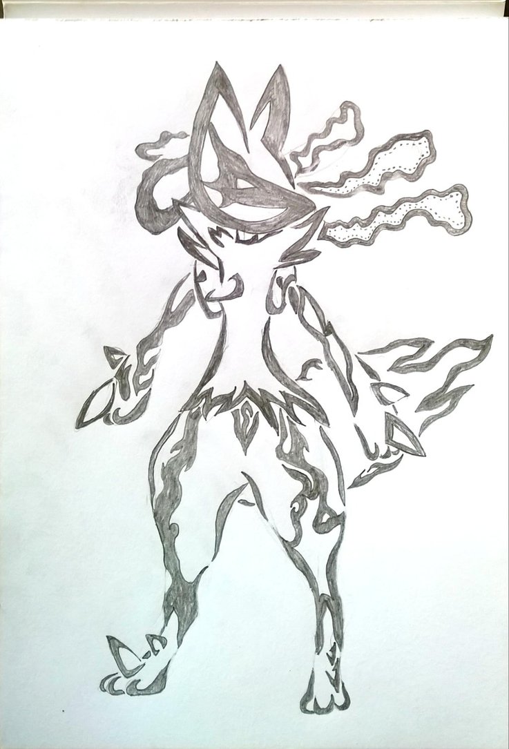 737x1085 Tribal Mega Lucario By Maumpje