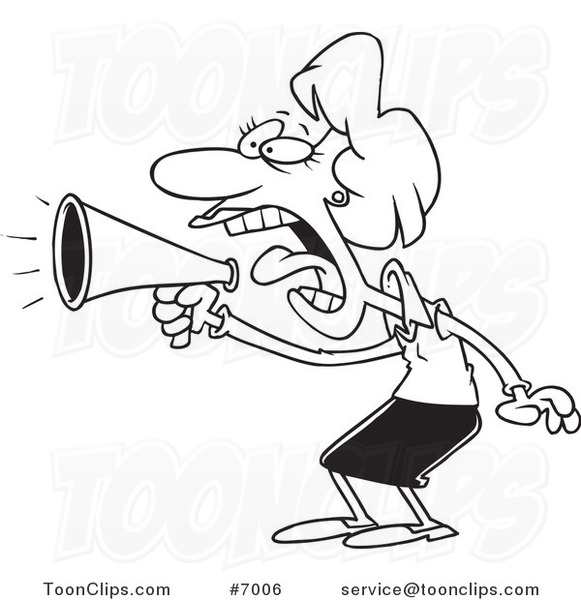 581x600 Cartoon Blacknd White Line Drawing Of Business Woman Using