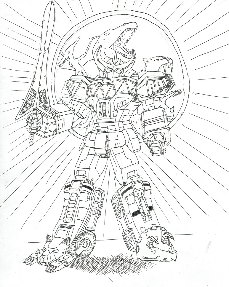 773x968 Power Rangers Megazord(Line Art) By N1ghtmar37
