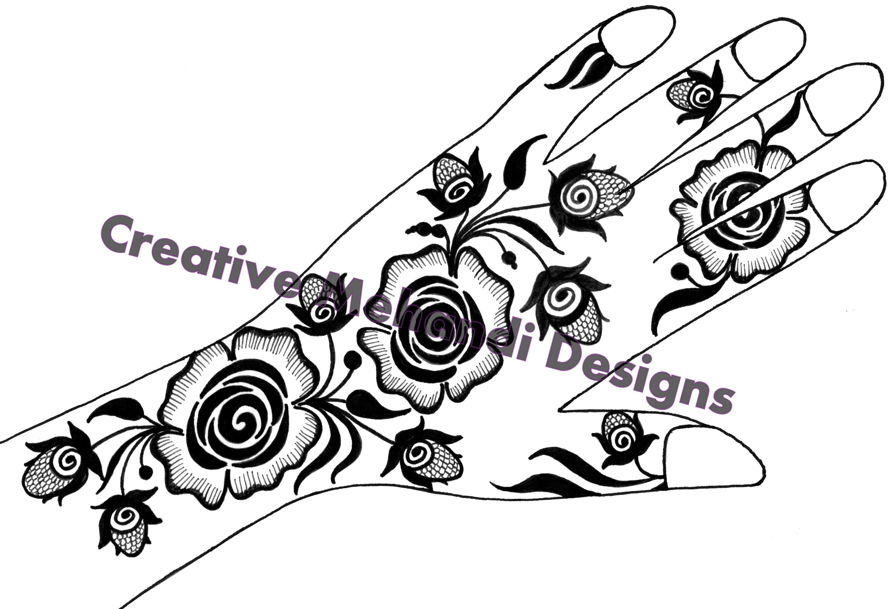 2933x2005 Henna Mehndi Sketches Drawings