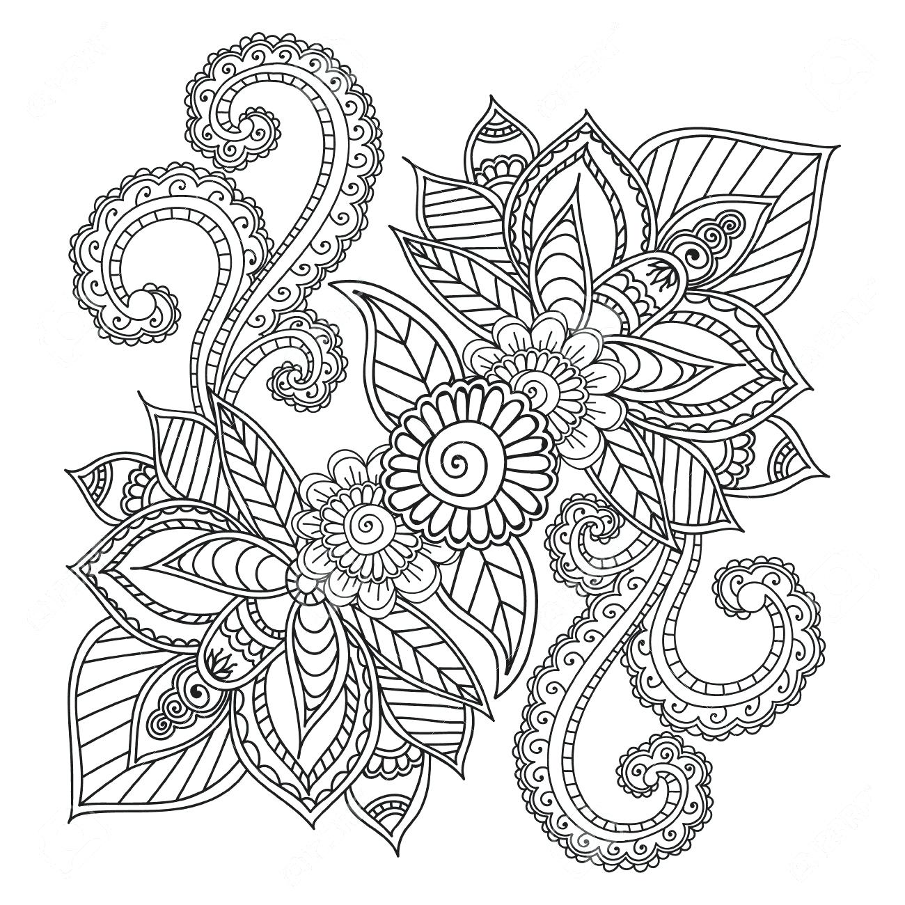 1300x1300 Coloring Mehndi Coloring Pages