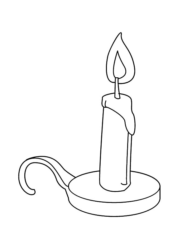 600x776 Candle Coloring Pages