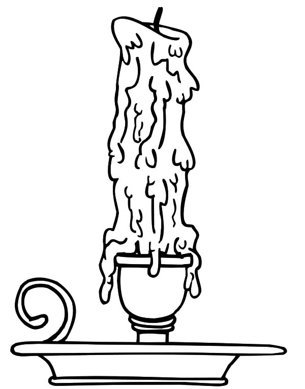 600x766 Candle With Decoration Coloring Pages Candle With Decoration