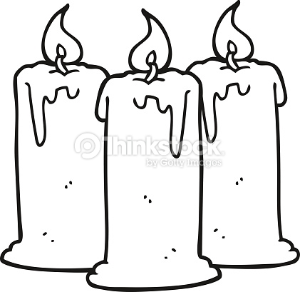 421x409 Candle Drawing Black And White