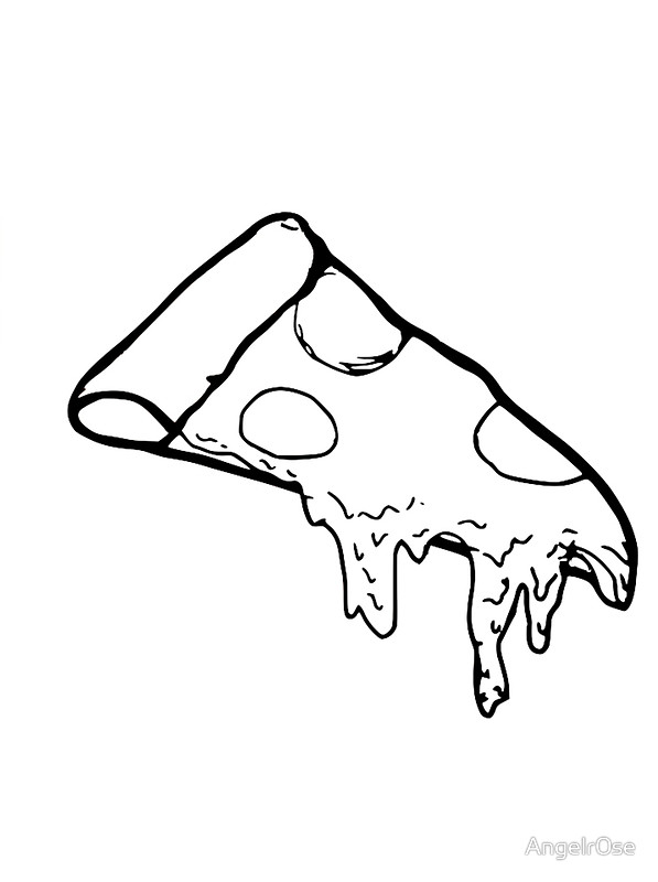 597x800 Melting Pizza Art Prints By Angelr0se Redbubble
