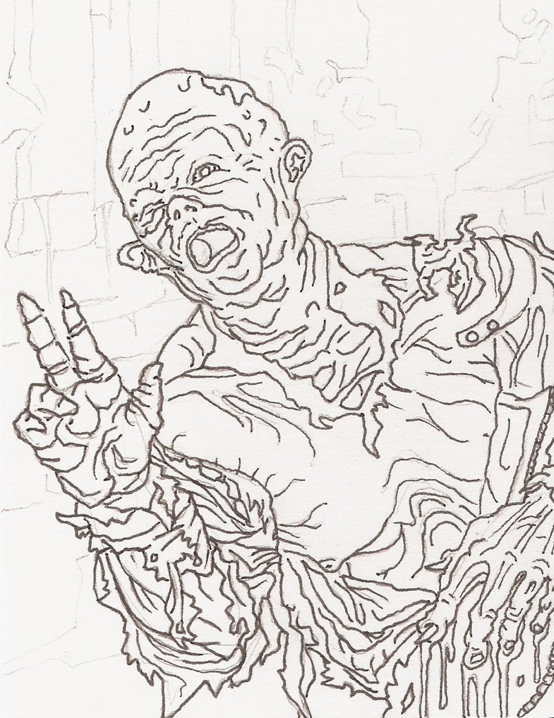 785x1017 Robocop Melting Man Inks By Colemunrochitty