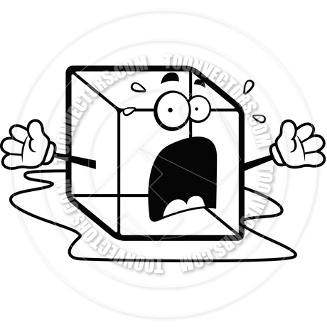 460x460 Melting Ice (Black And White Line Art) By Cory Thoman Toon