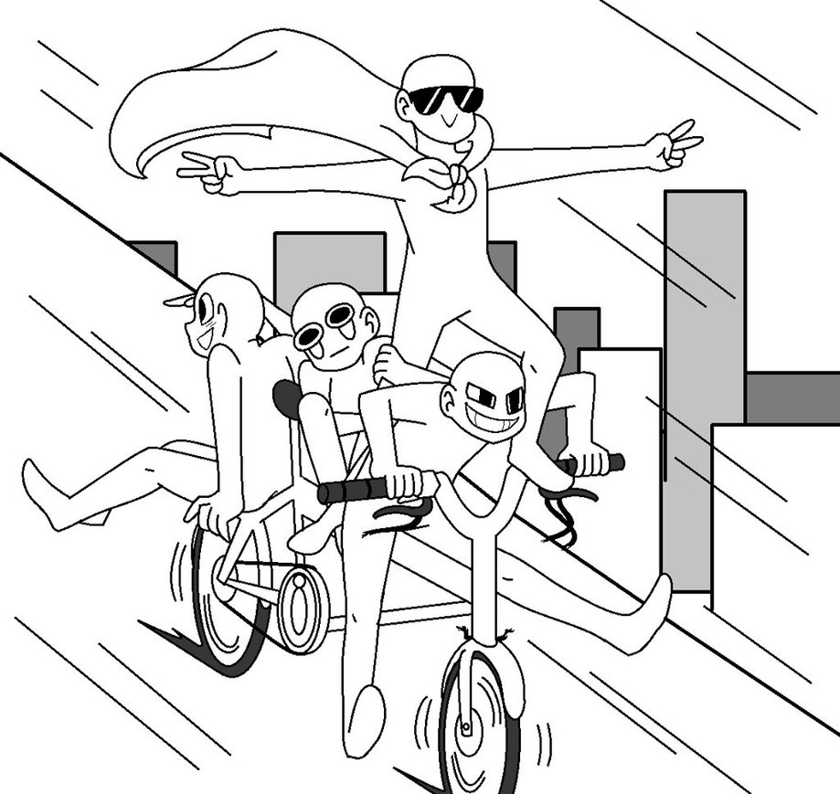 919x869 Draw The Squad Meme (Base) Bicycle By Queencookiemonster