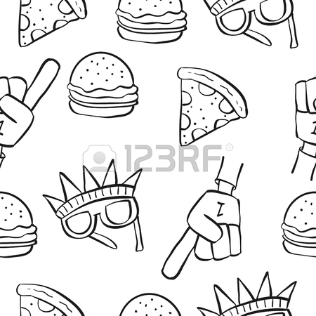 450x450 Vector Art Memorial Day Hand Draw Doodles Royalty Free Cliparts