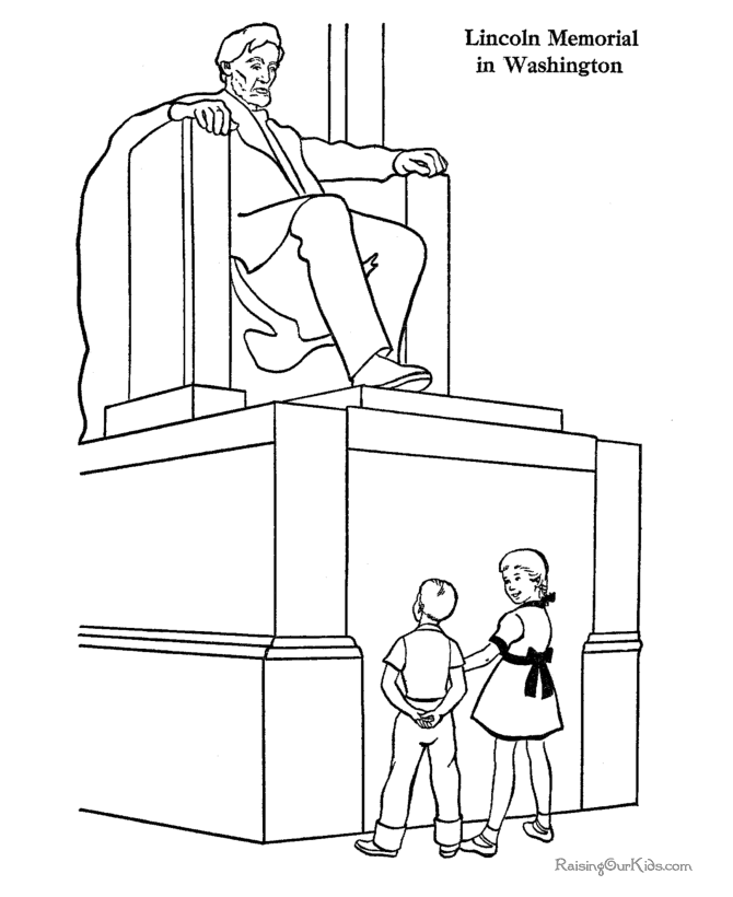 670x820 Lincoln Memorial Coloring Pages