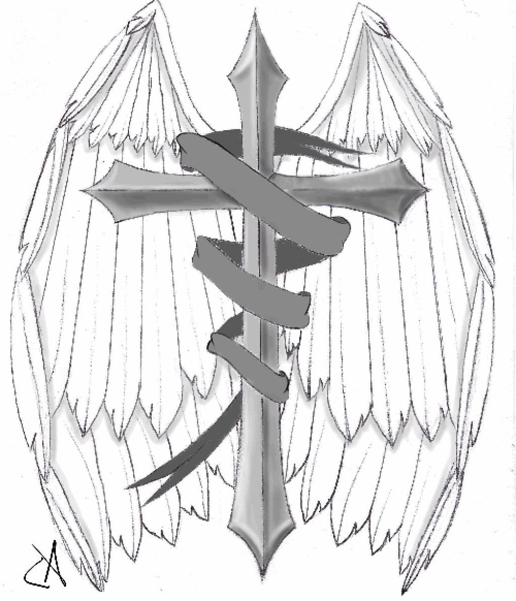 1024x1191 Memorial Cross Tattoos Drawing