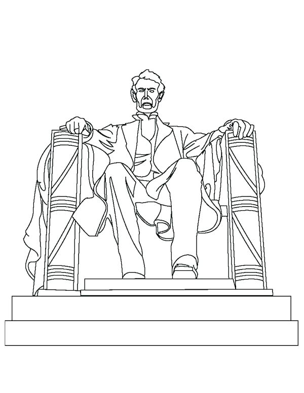600x776 Lincoln Memorial Coloring Page