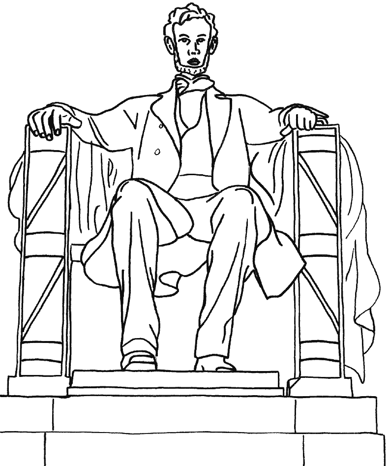 789x947 Coloring Abraham Lincoln Memorial Picture