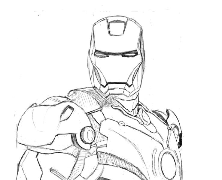 739x600 Iron Man Pencil Stage By Psychoticorangejuice