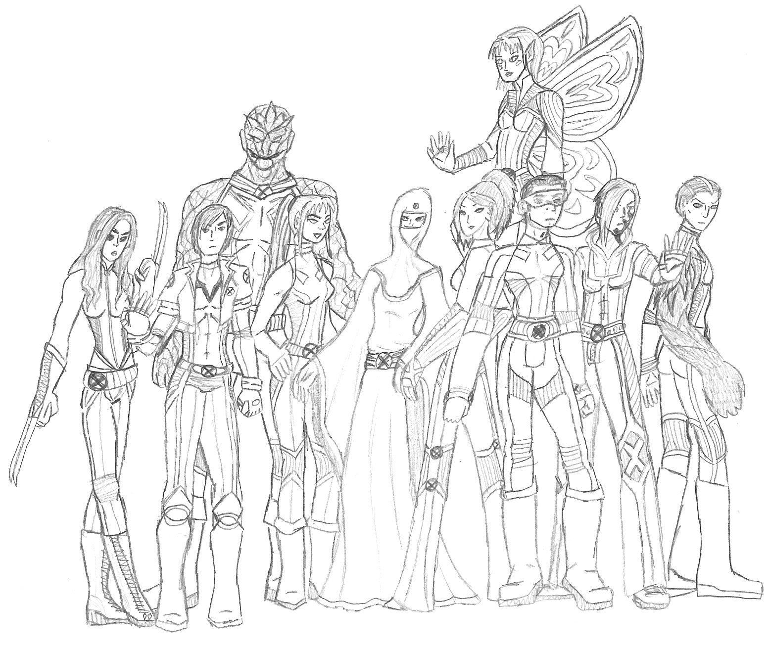 1552x1312 New X Men Drawing By Valor1387