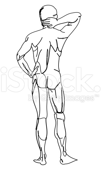 333x556 Man Looking Up Drawing Rear View