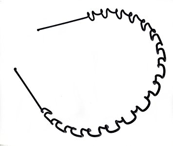 355x298 Dungri India Unisex Black Spring Wave Metal Hoop Hair Band Girl