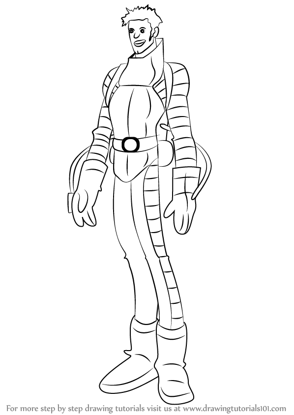 598x844 Learn How To Draw Pyro From X Men (X Men) Step By Step Drawing